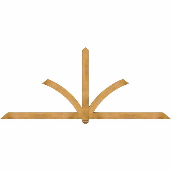 Ekena Millwork Redmond Rough Sawn Timber Gable Bracket, Western Red Cedar, 108"W x 45"H x 4"D x 4"F, 10/12 Pitch GBW108X45X0404RED00RWR - main